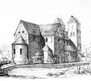 St. Blasii und Marien, Stich von Conrad Wilhelm Hase 1882